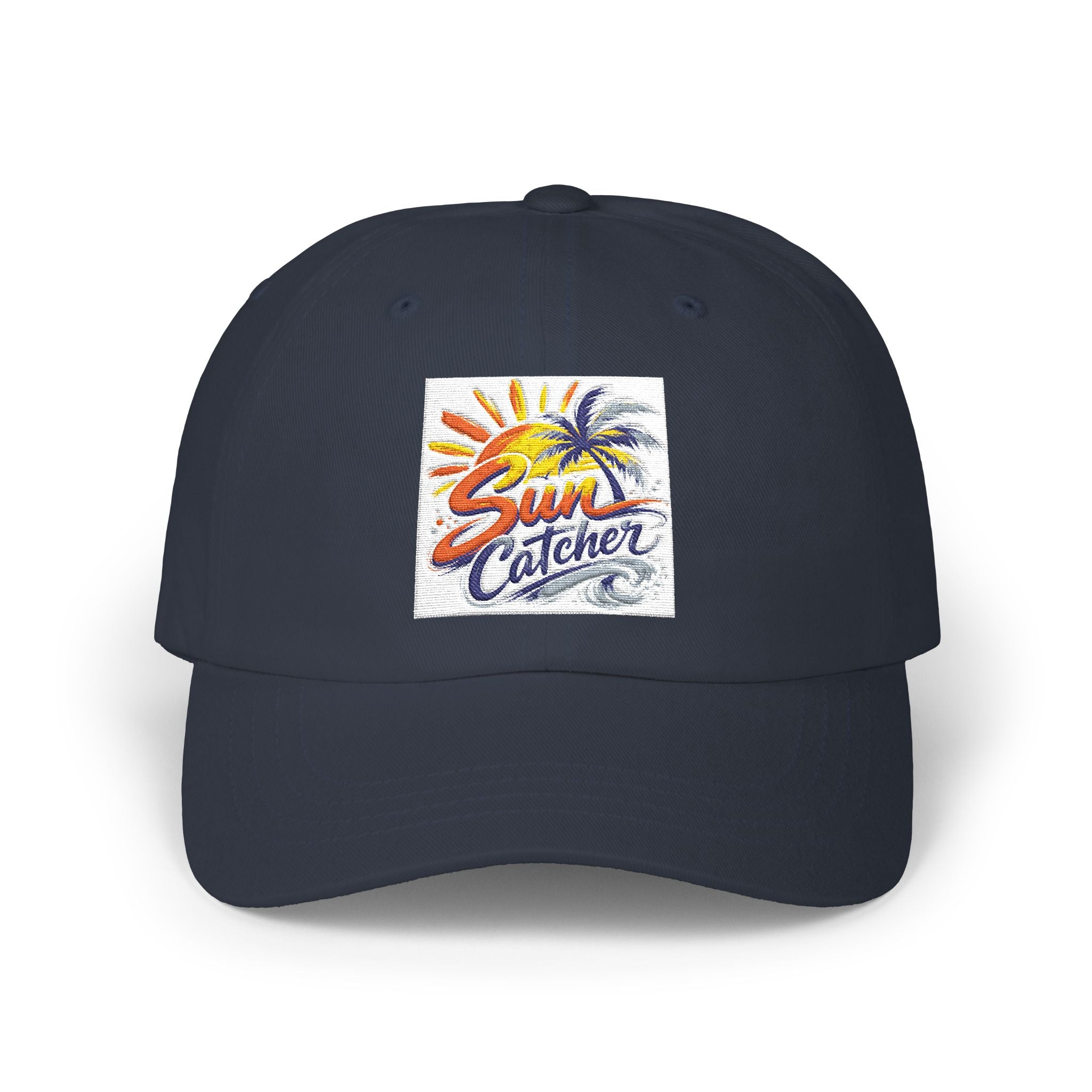 Sun Catcher beach sunset cap | dad hat with palm and sun embroidery