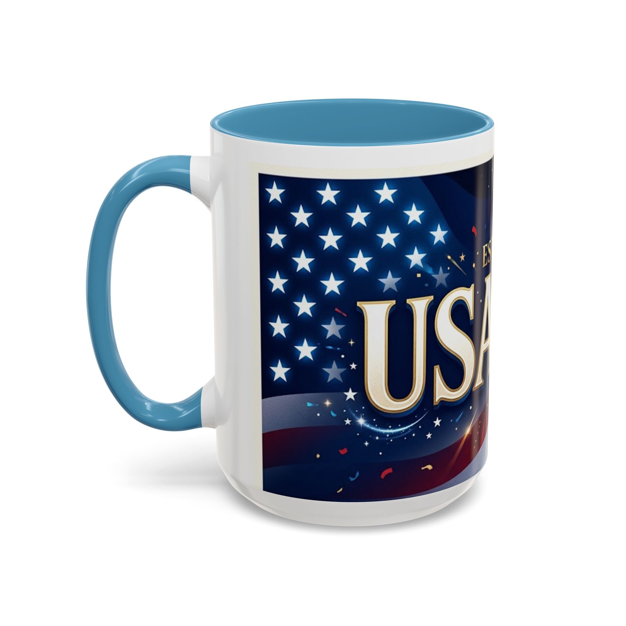 USA 250 Anniversary Coffee Mug | Flag Accent 11oz 15oz