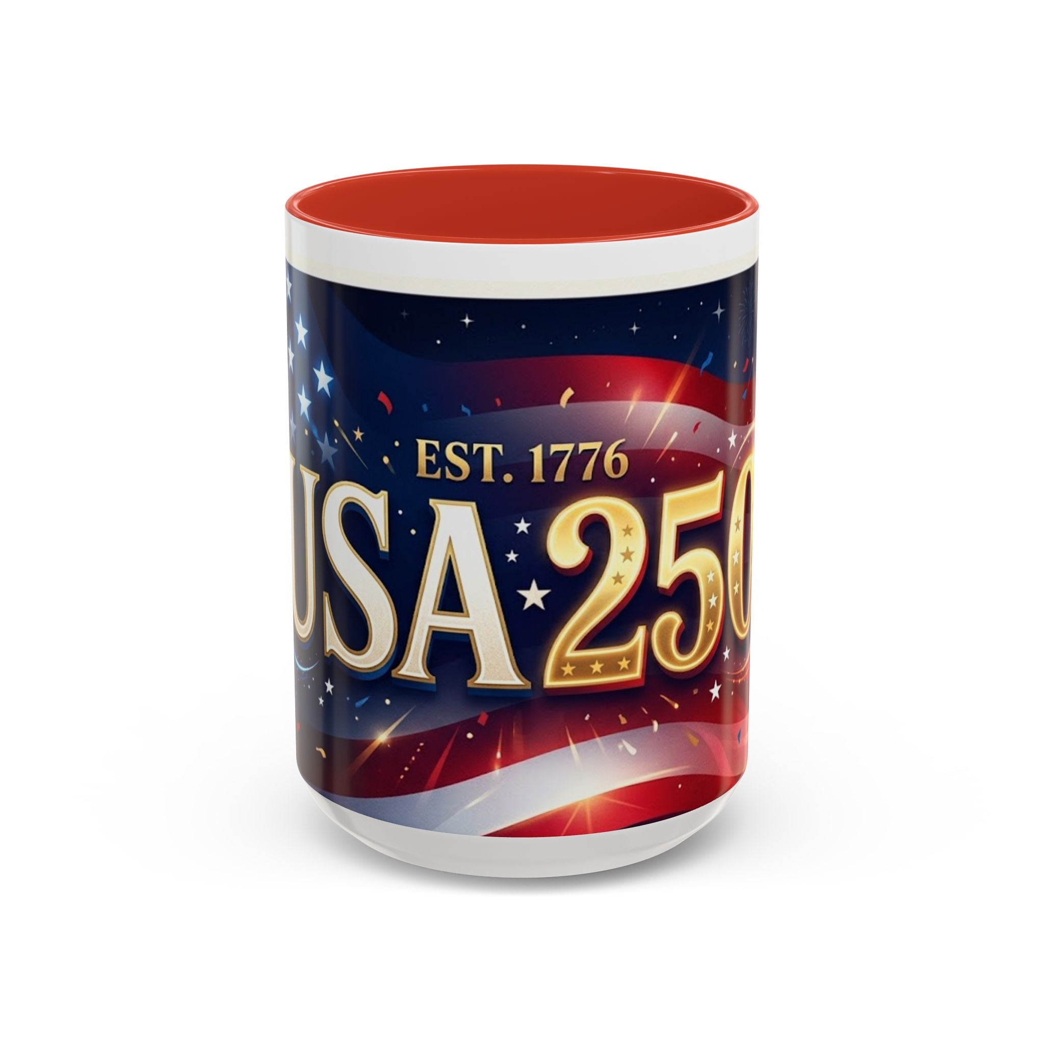 USA 250 Anniversary Coffee Mug | Flag Accent 11oz 15oz