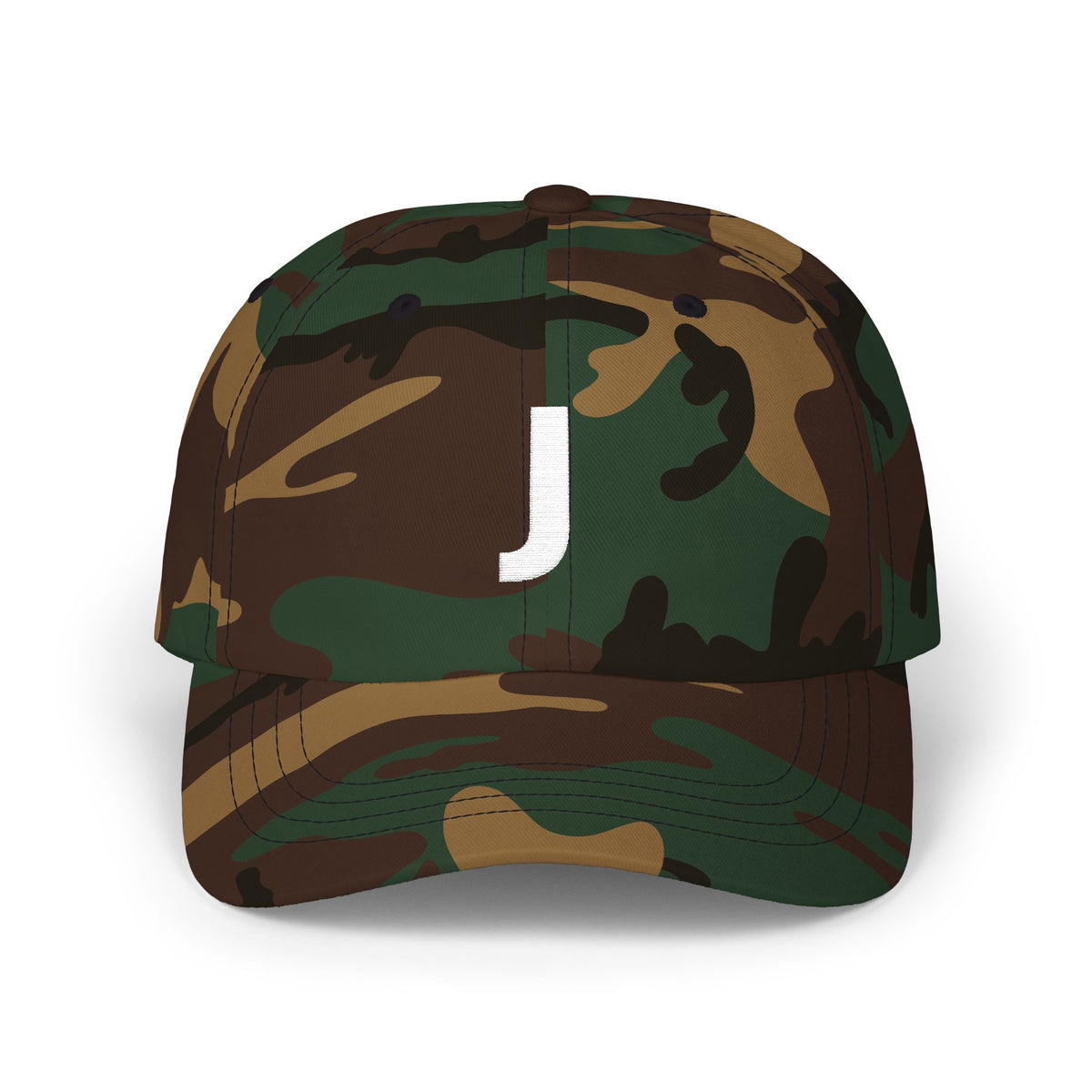 Minimalist Letter J Embroidered Cap