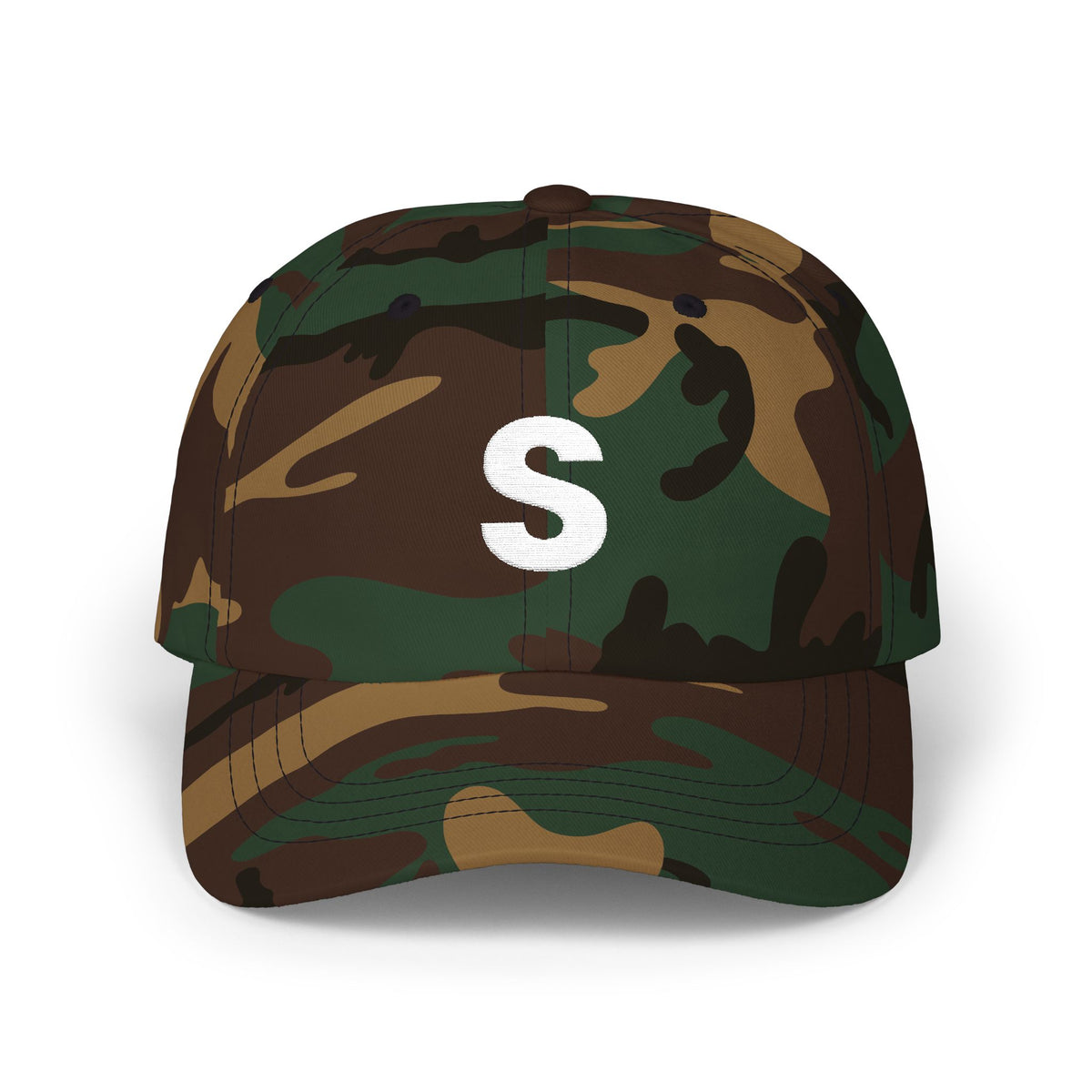 Distressed Letter S Dad Cap | Embroidered Initial Baseball Hat