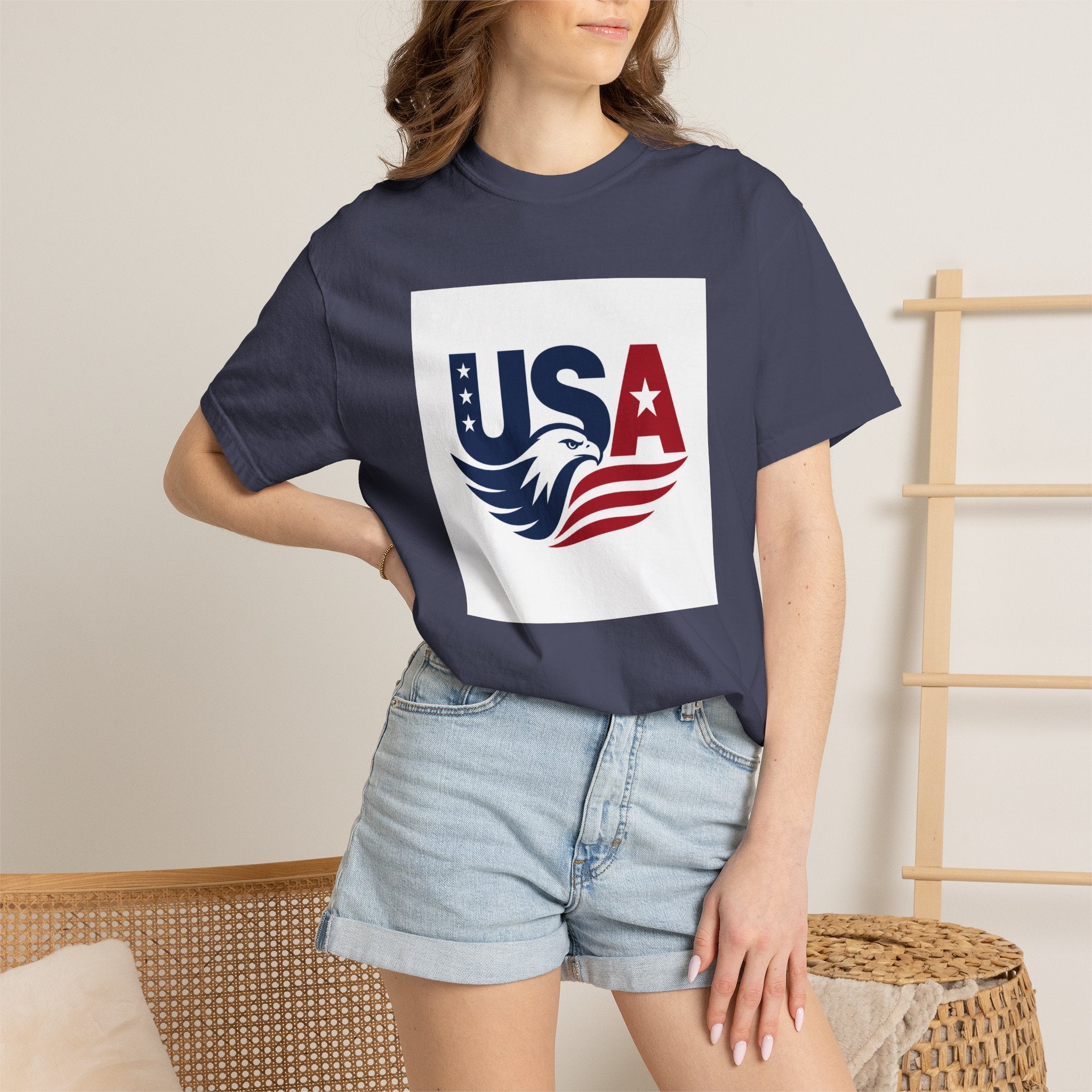 USA Eagle Graphic T-Shirt | Patriotic American Flag Design