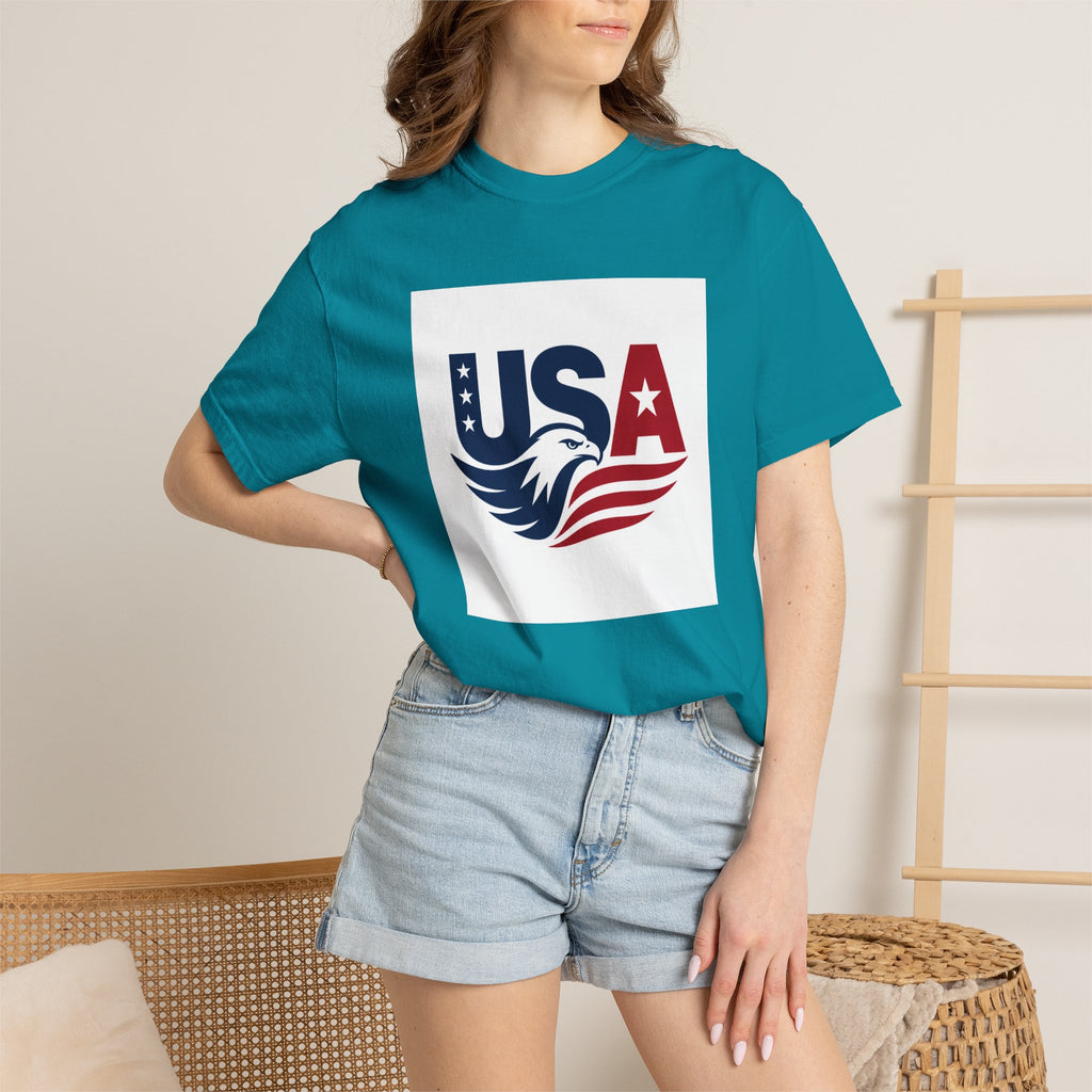 USA Eagle Graphic T-Shirt | Patriotic American Flag Design