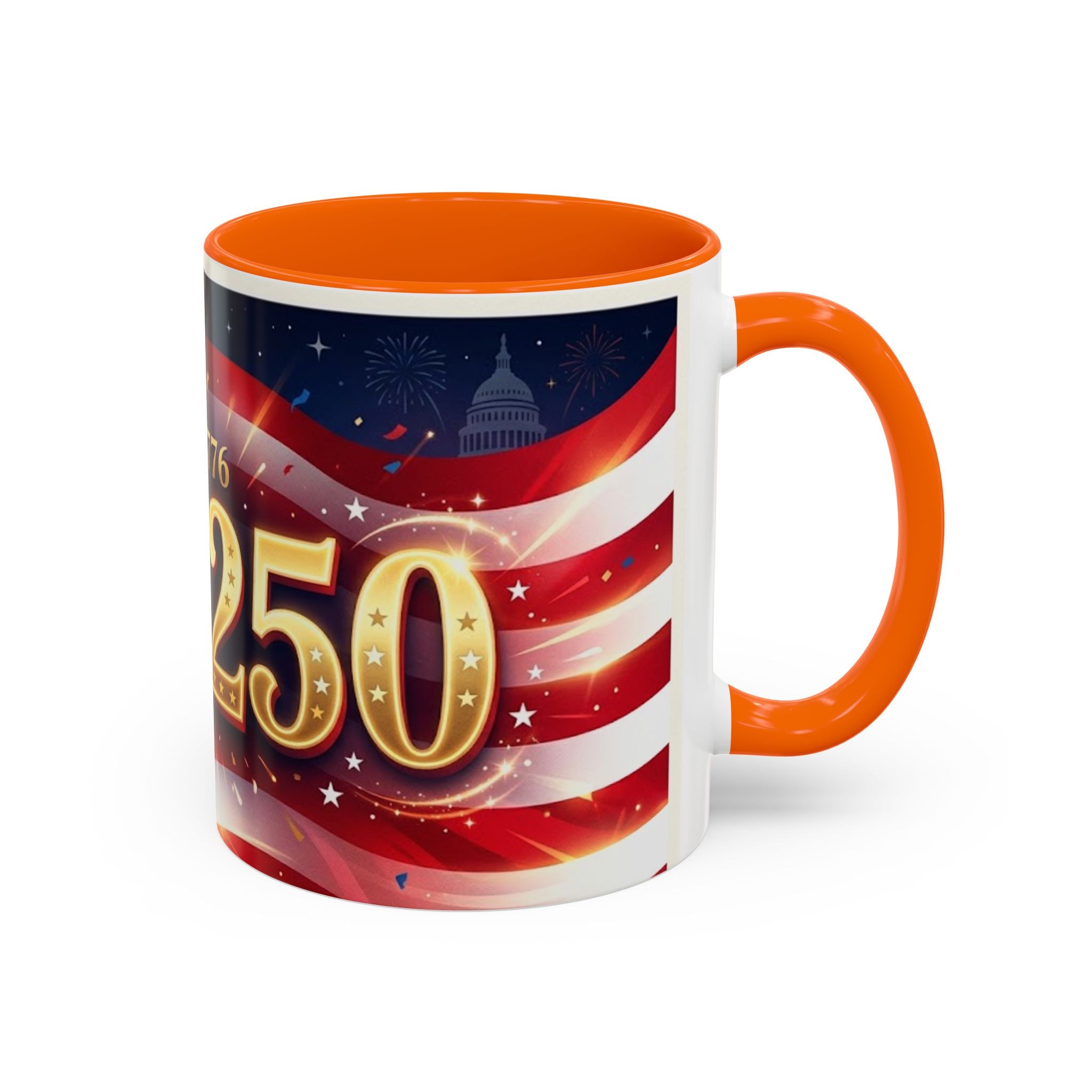USA 250 Anniversary Coffee Mug | Flag Accent 11oz 15oz