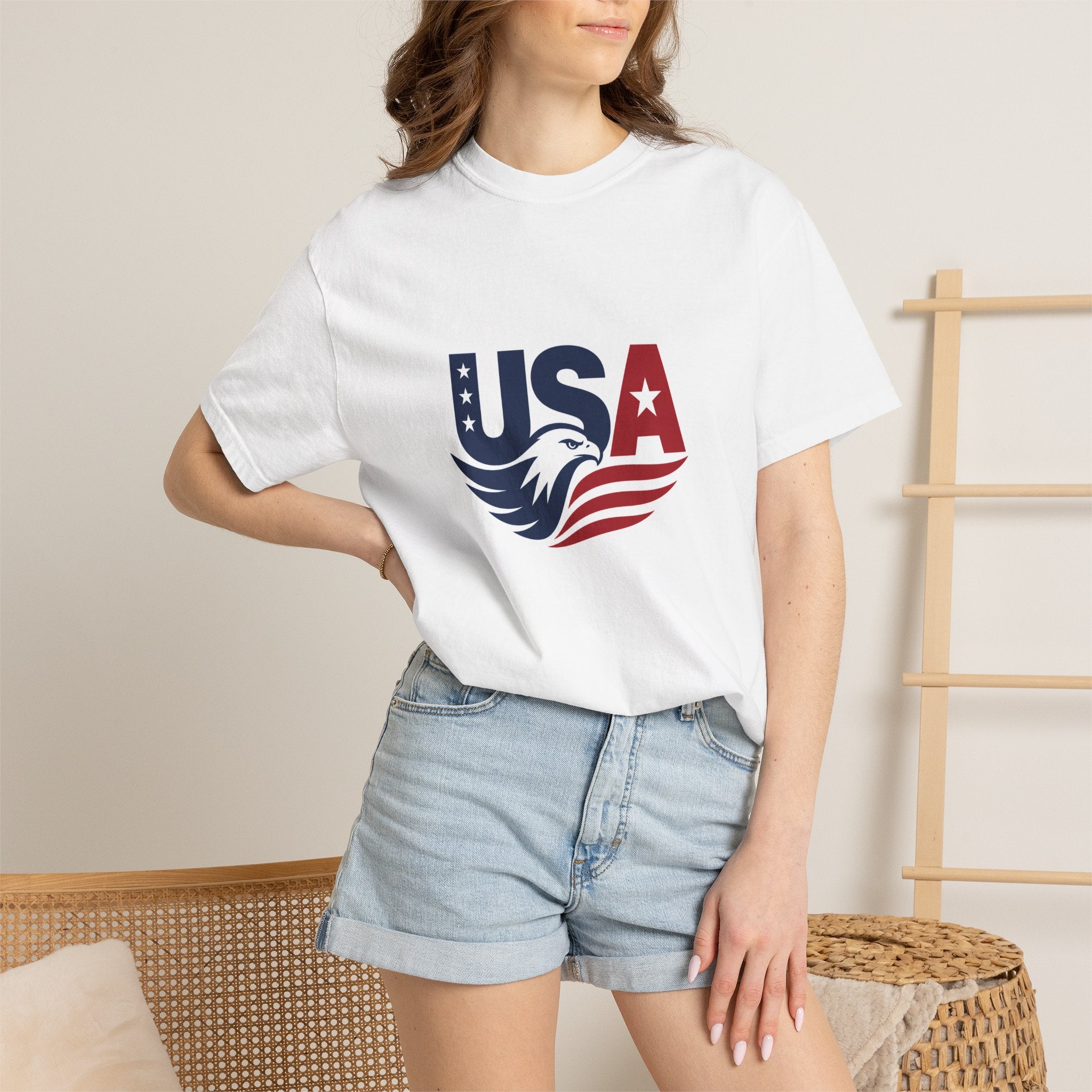 USA Eagle Graphic T-Shirt | Patriotic American Flag Design