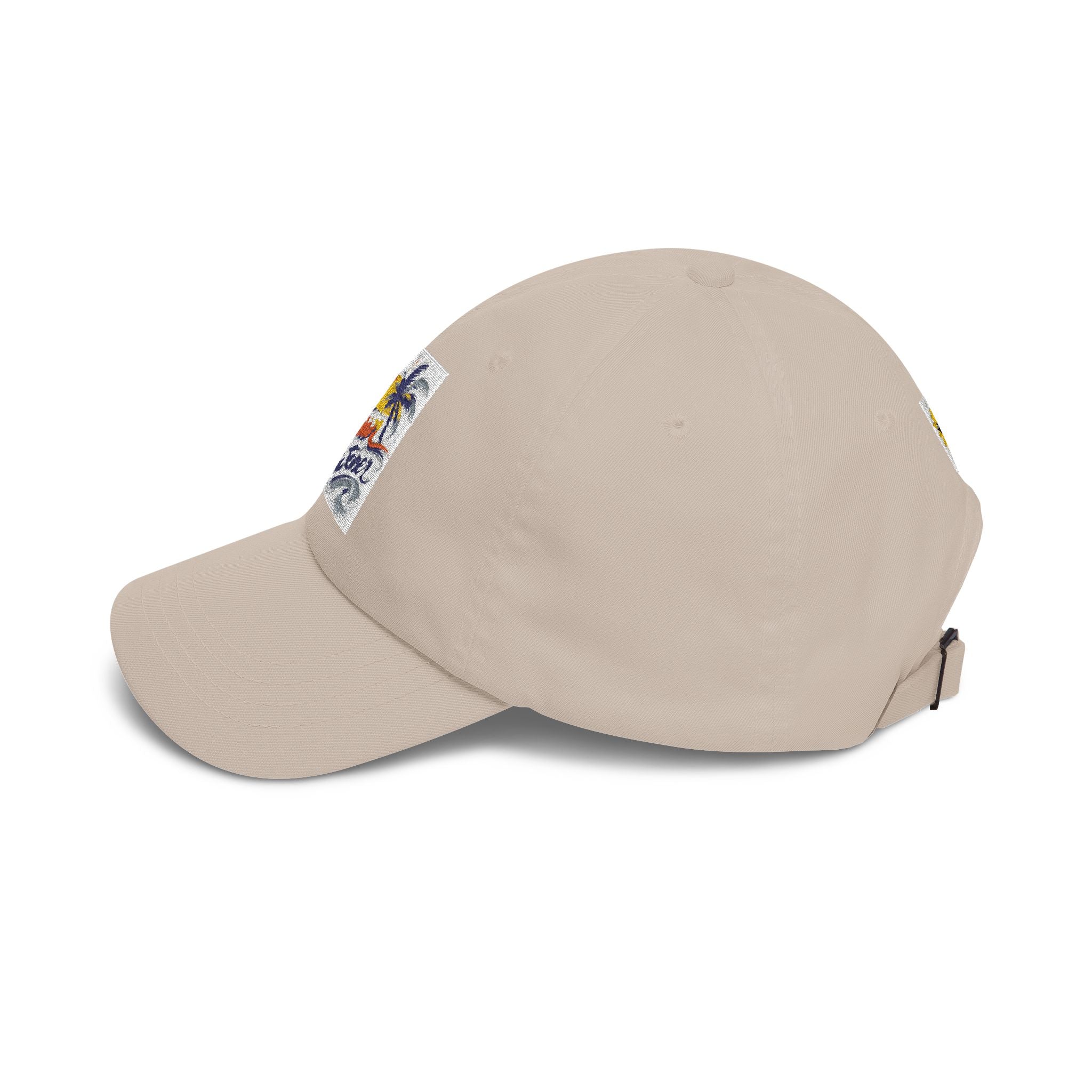 Sun Catcher logo Dad Cap | Tropical Palm Sunset embroidered hat