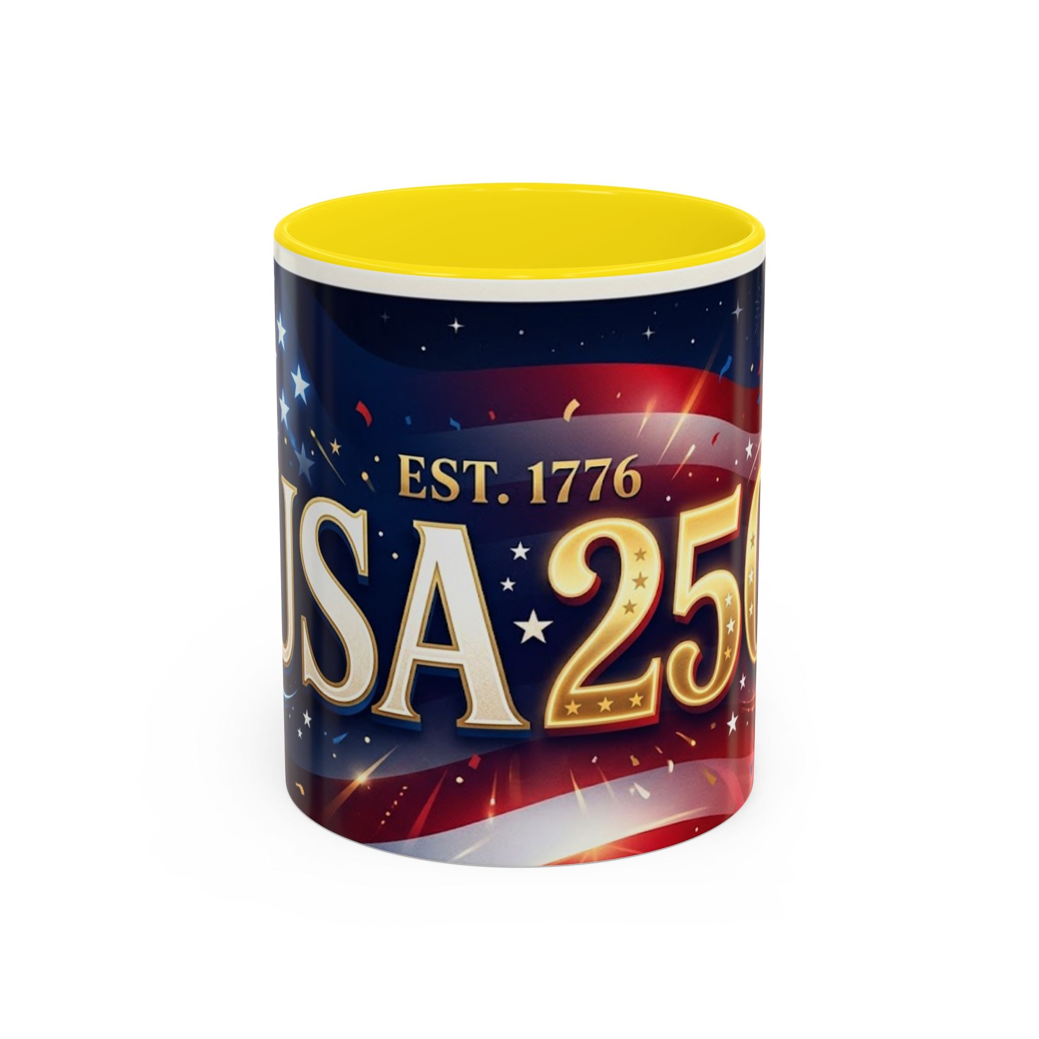 USA 250 Anniversary Coffee Mug | Flag Accent 11oz 15oz