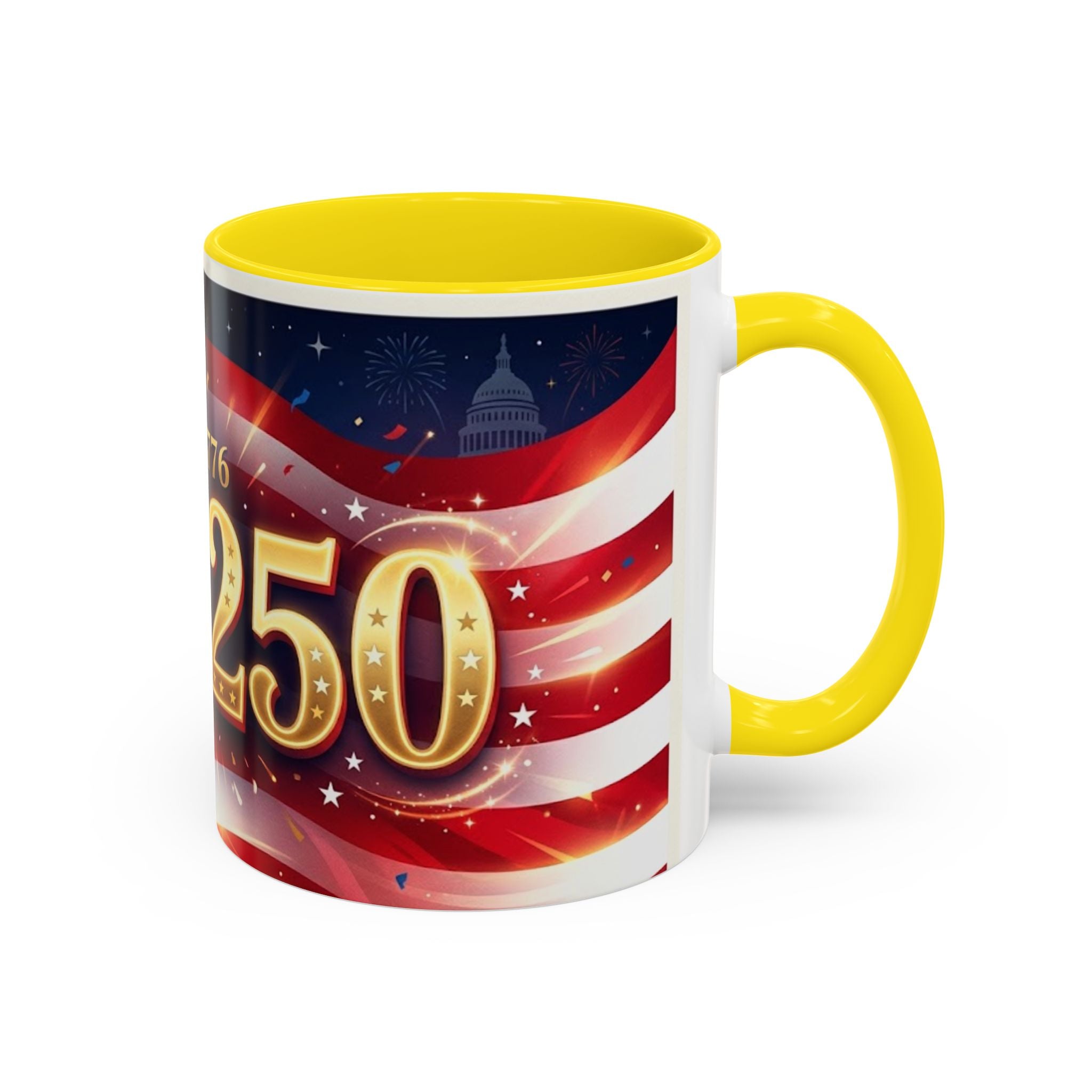 USA 250 Anniversary Coffee Mug | Flag Accent 11oz 15oz