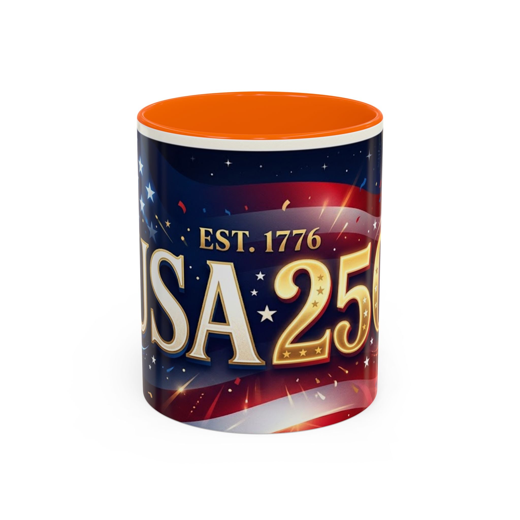 USA 250 Anniversary Coffee Mug | Flag Accent 11oz 15oz