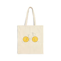 Lemon Wheel Bicycle Tote Bag | Citrus Bicycle Illustration