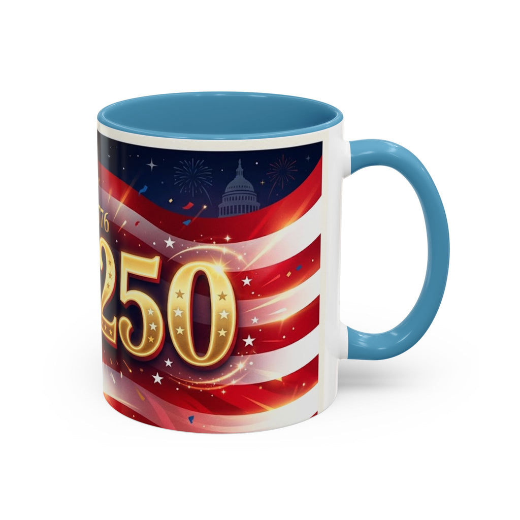 USA 250 Anniversary Coffee Mug | Flag Accent 11oz 15oz