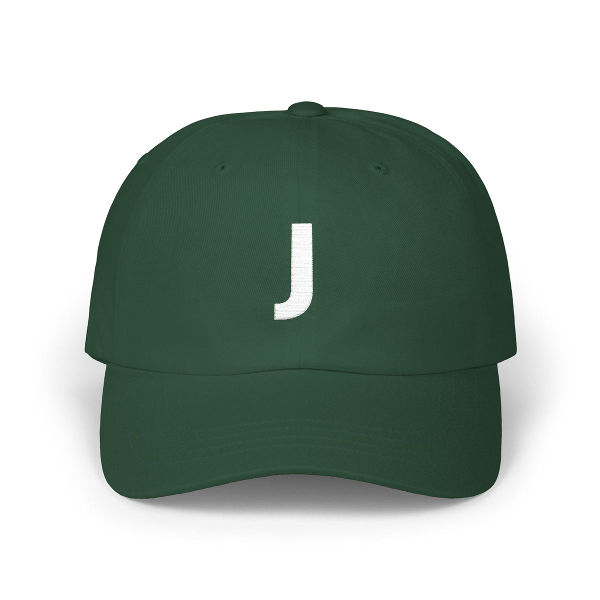 Minimalist Letter J Embroidered Cap