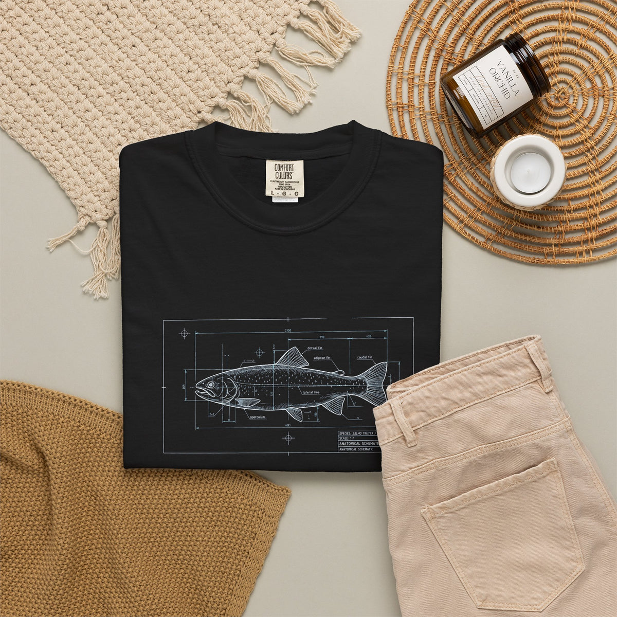 Unisex Garment-Dyed T-shirt Trout Image