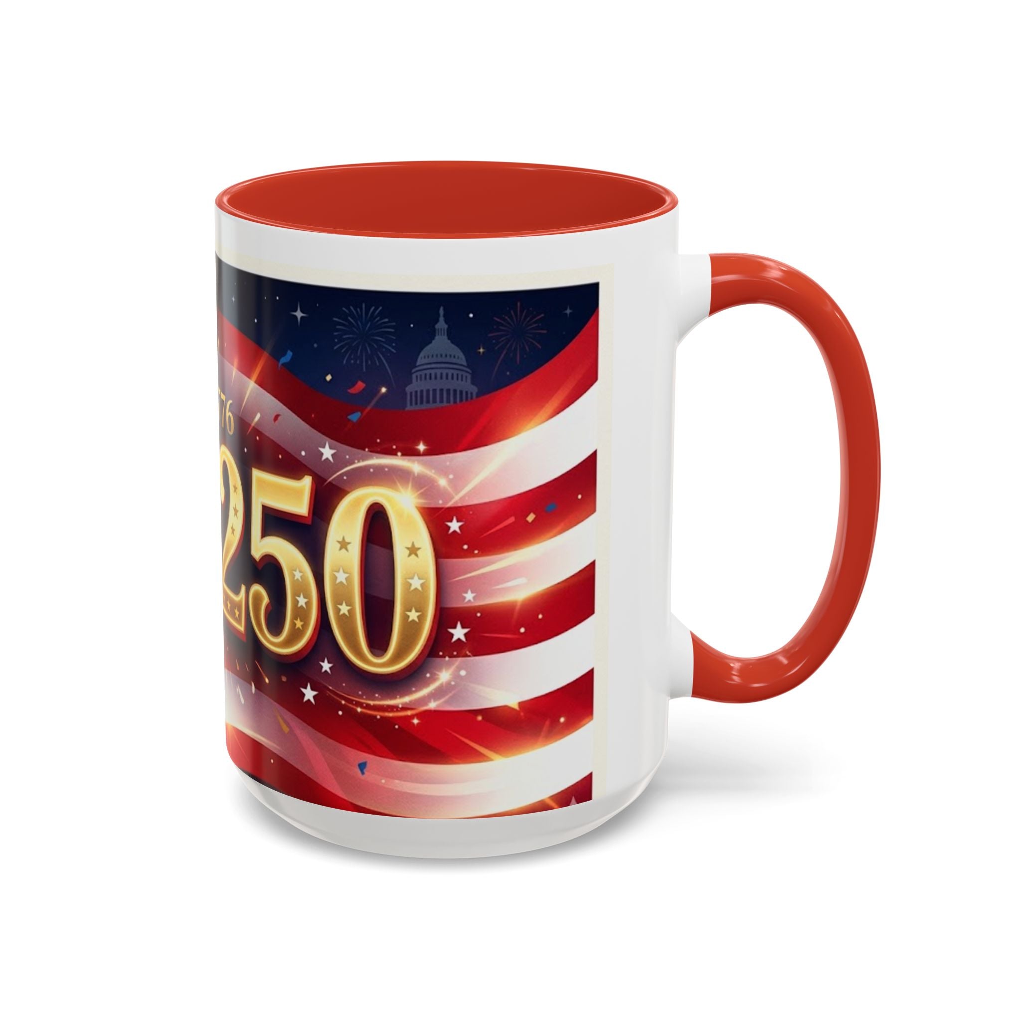 USA 250 Anniversary Coffee Mug | Flag Accent 11oz 15oz