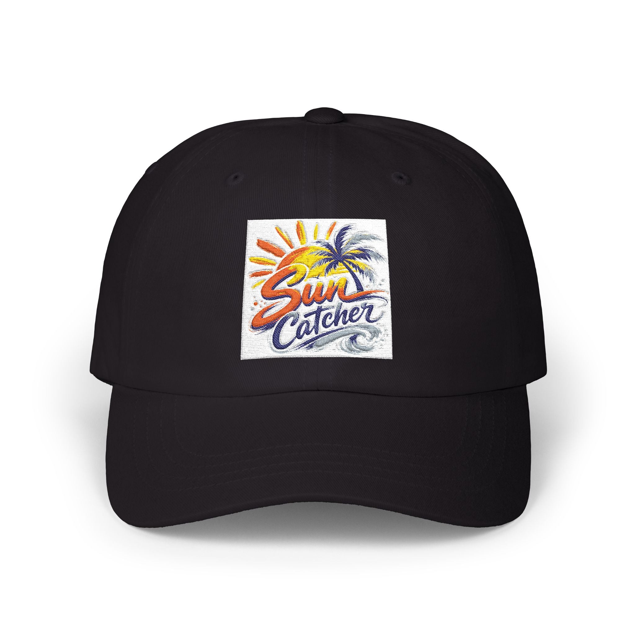 Sun Catcher beach sunset cap | dad hat with palm and sun embroidery