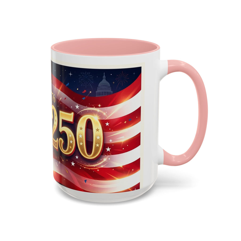 USA 250 Anniversary Coffee Mug | Flag Accent 11oz 15oz