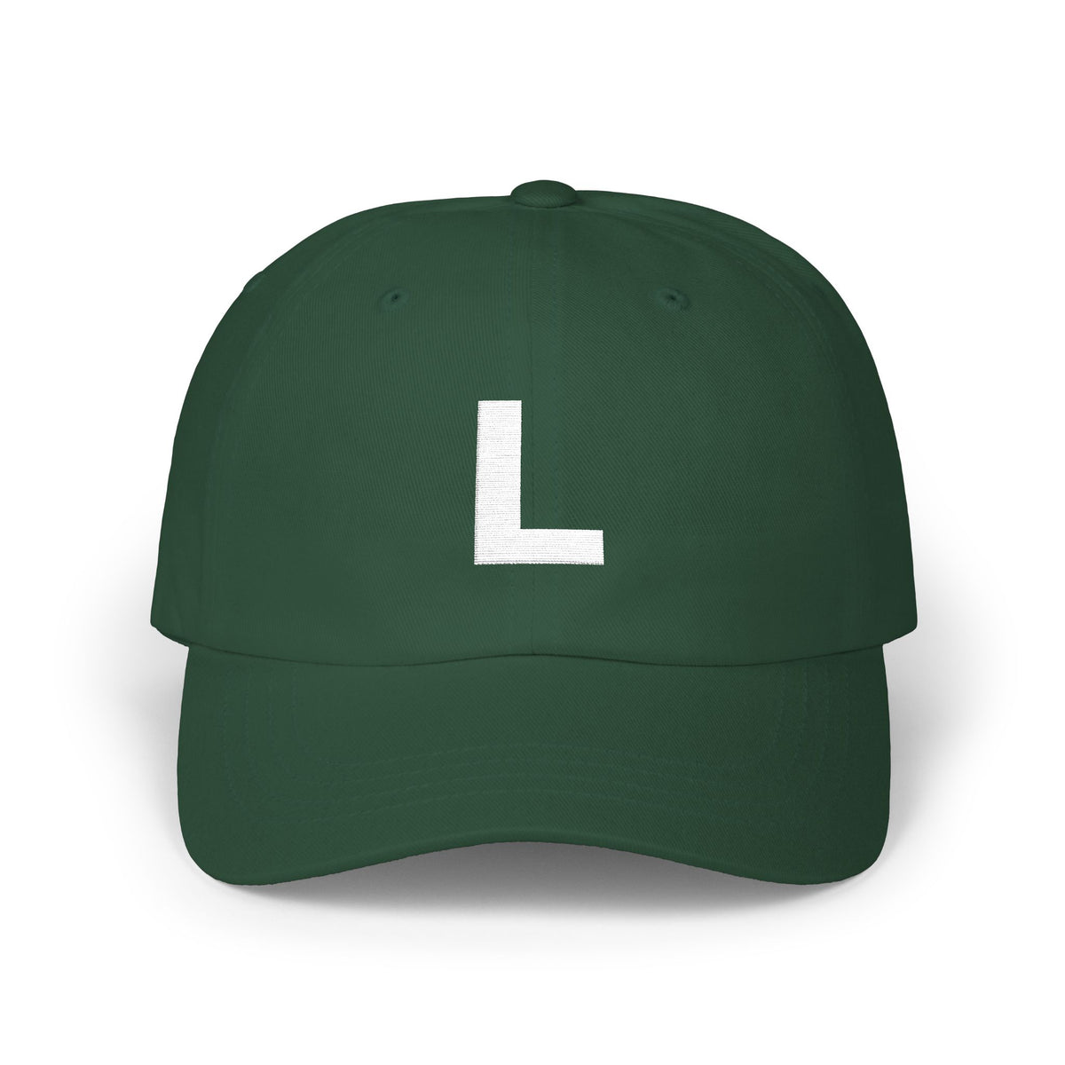 White Letter L Embroidered Cap