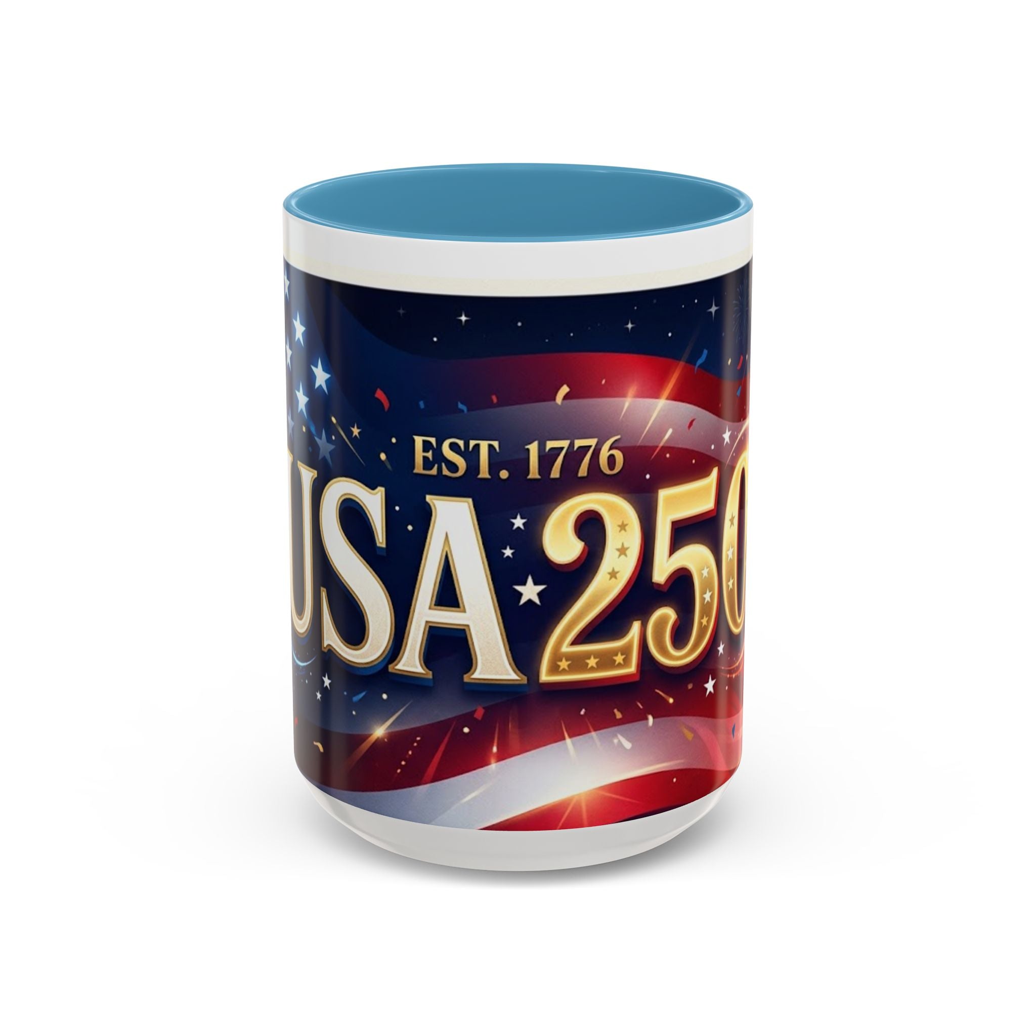 USA 250 Anniversary Coffee Mug | Flag Accent 11oz 15oz