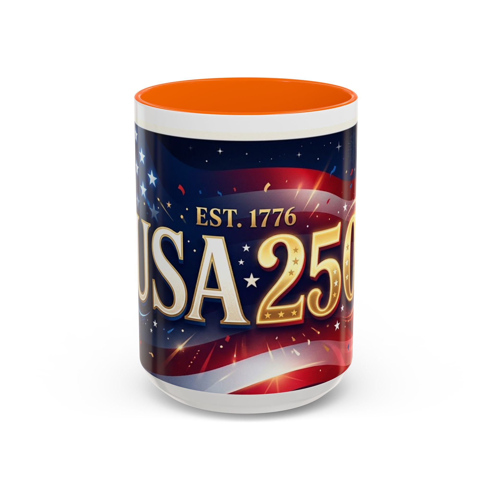 USA 250 Anniversary Coffee Mug | Flag Accent 11oz 15oz