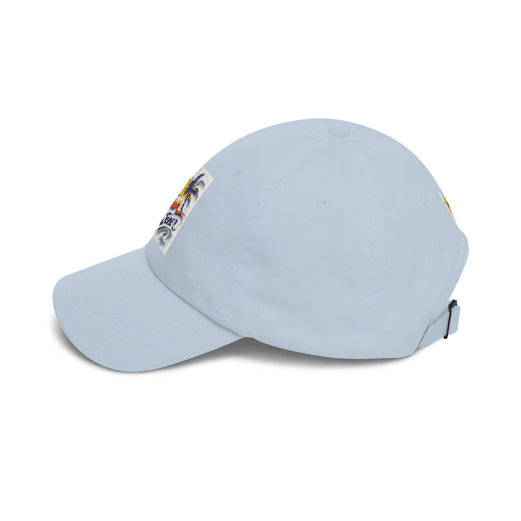 Sun Catcher logo Dad Cap | Tropical Palm Sunset embroidered hat