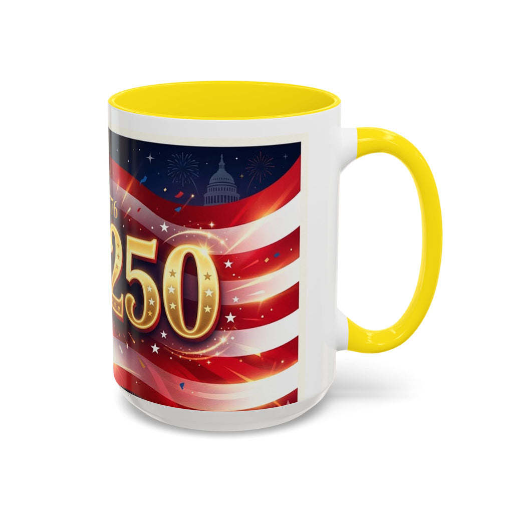 USA 250 Anniversary Coffee Mug | Flag Accent 11oz 15oz