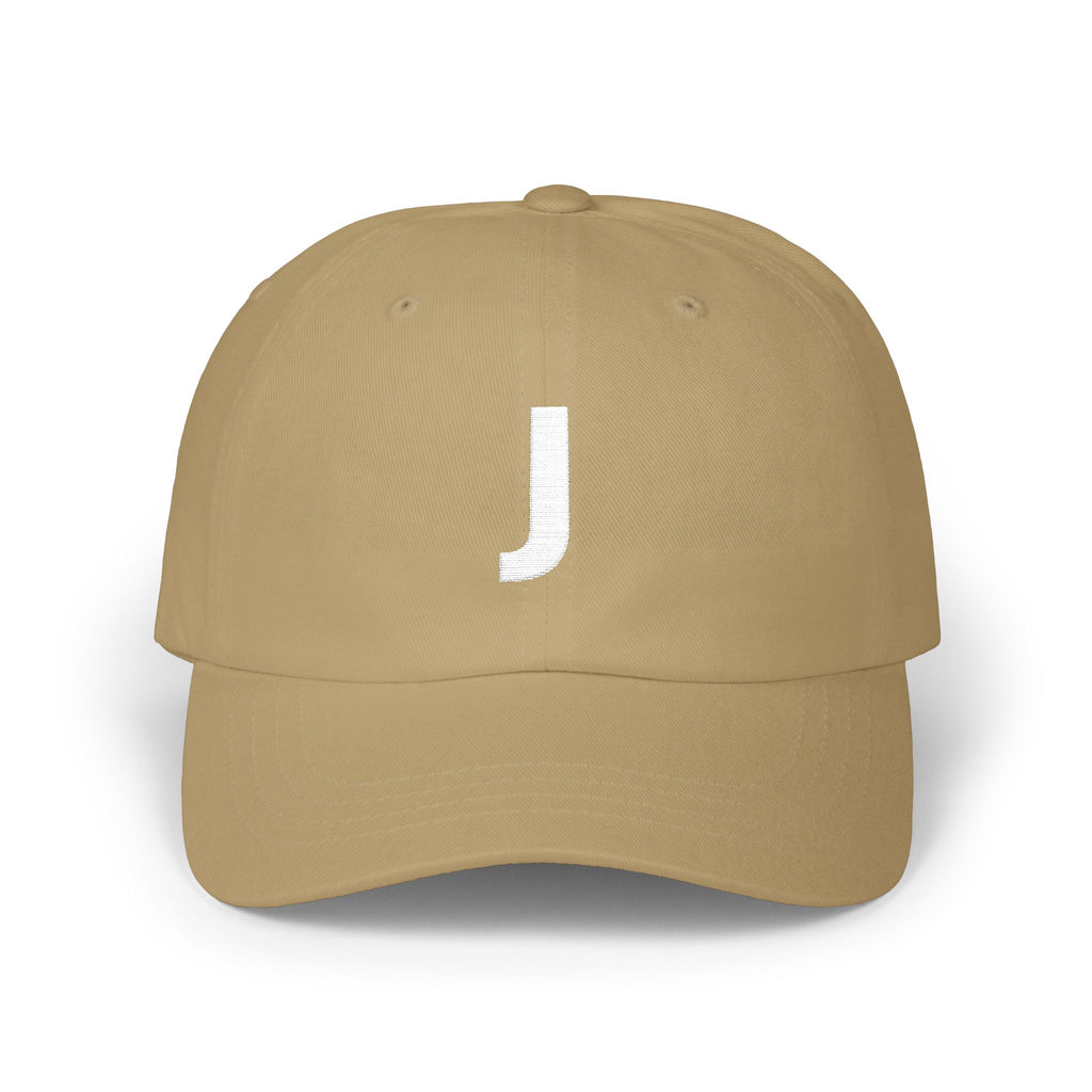 Minimalist Letter J Embroidered Cap