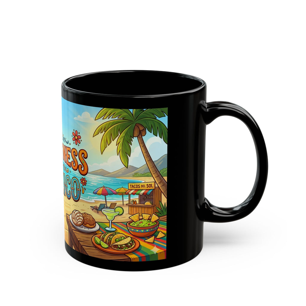 The Sweetness of Mexico Mug | Black Ceramic Coffee Cup