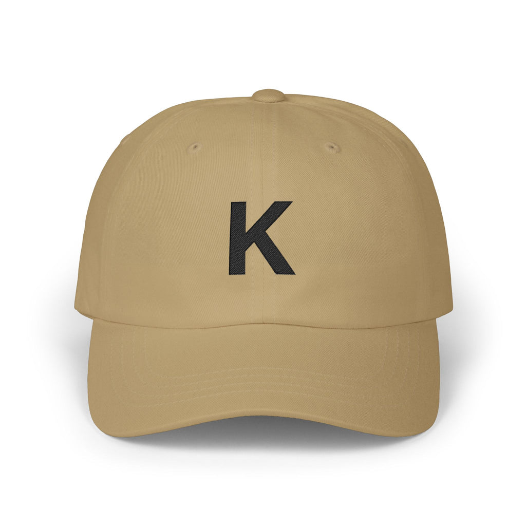 Black Letter K Embroidered Cap