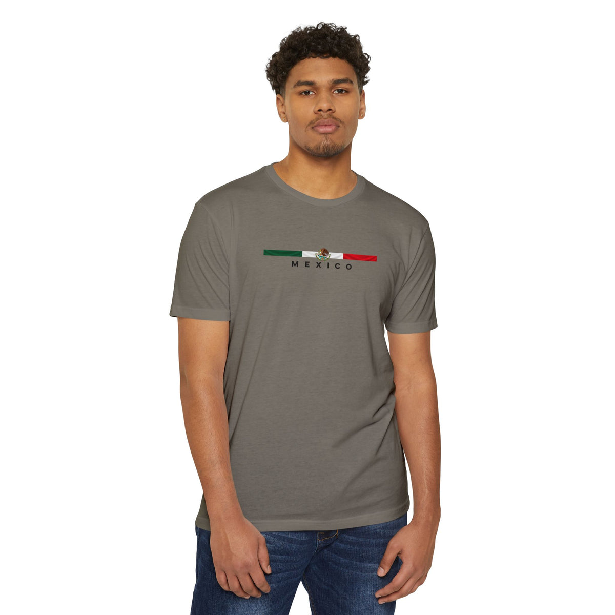 Mexico Flag Stripe T‑Shirt — Minimal Mexican Pride Tee
