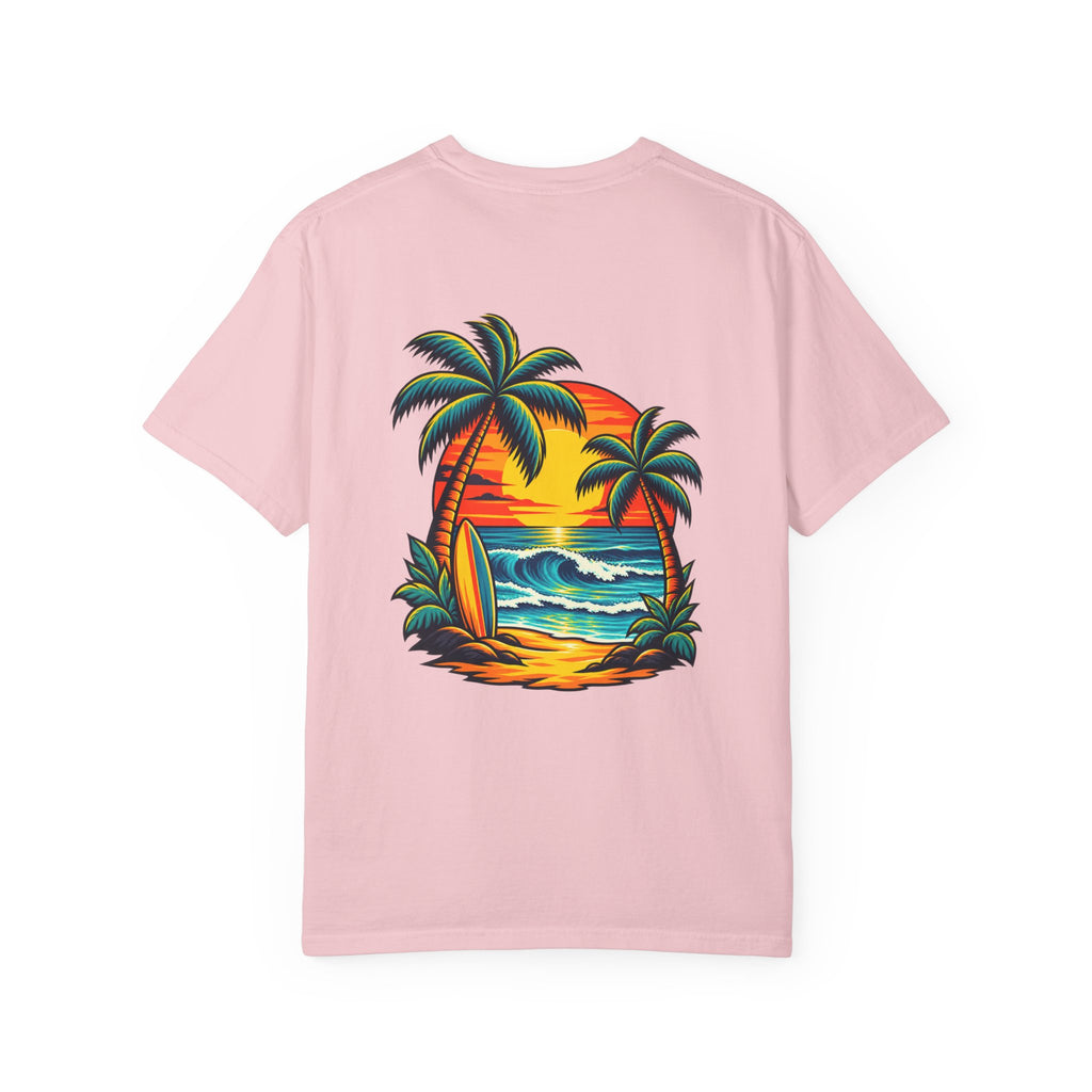T-Shirt — Sunset Surf Palm Tree Beach Graphic Tee