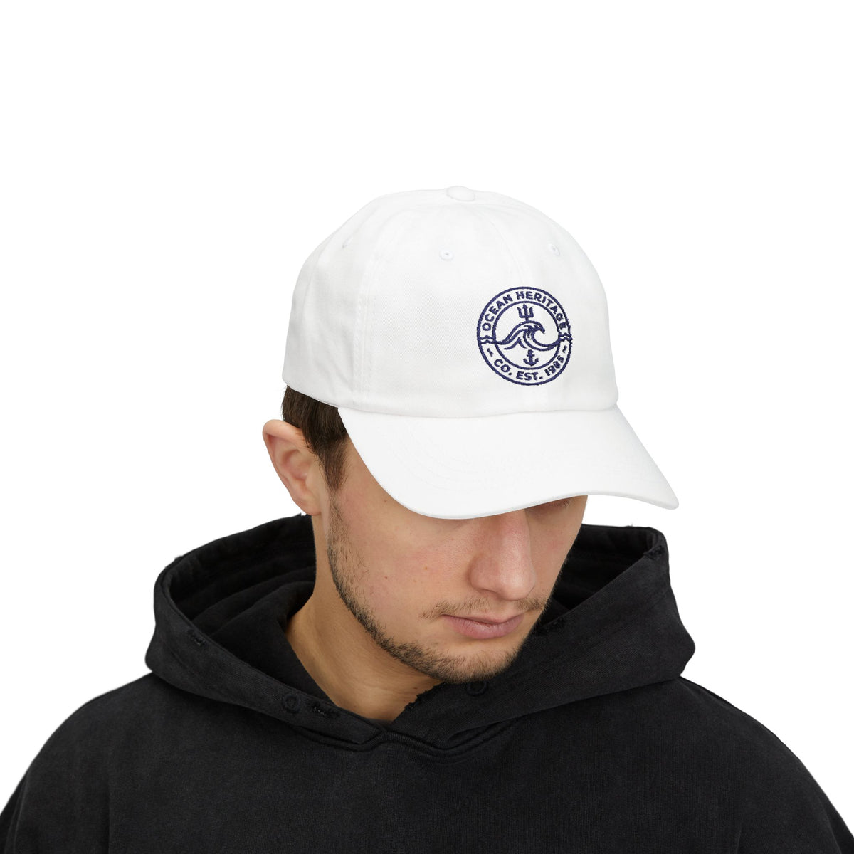 Ocean Heritage wave logo Cap | embroidered nautical dad hat