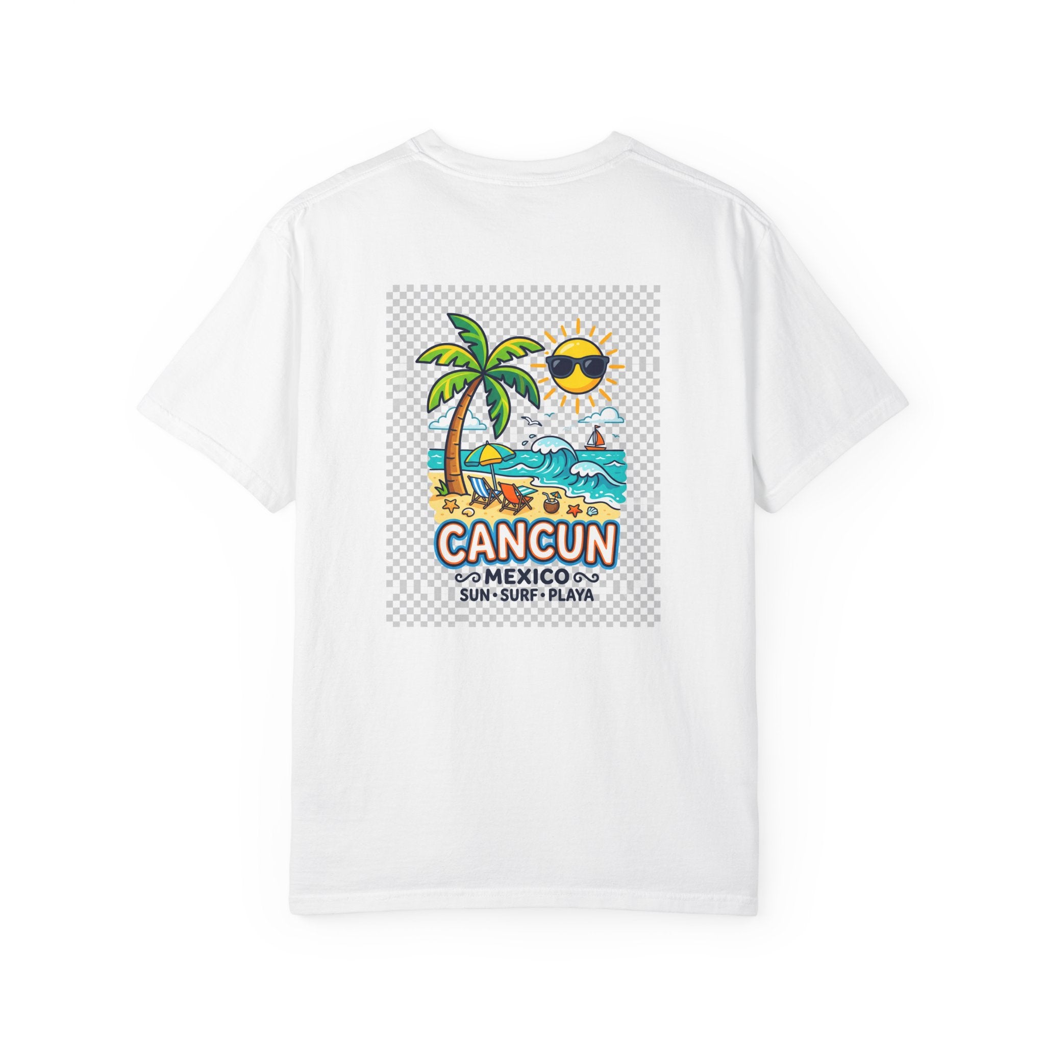 Cancun Mexico Beach T-Shirt — Sun, Surf & Playa Graphic Tee