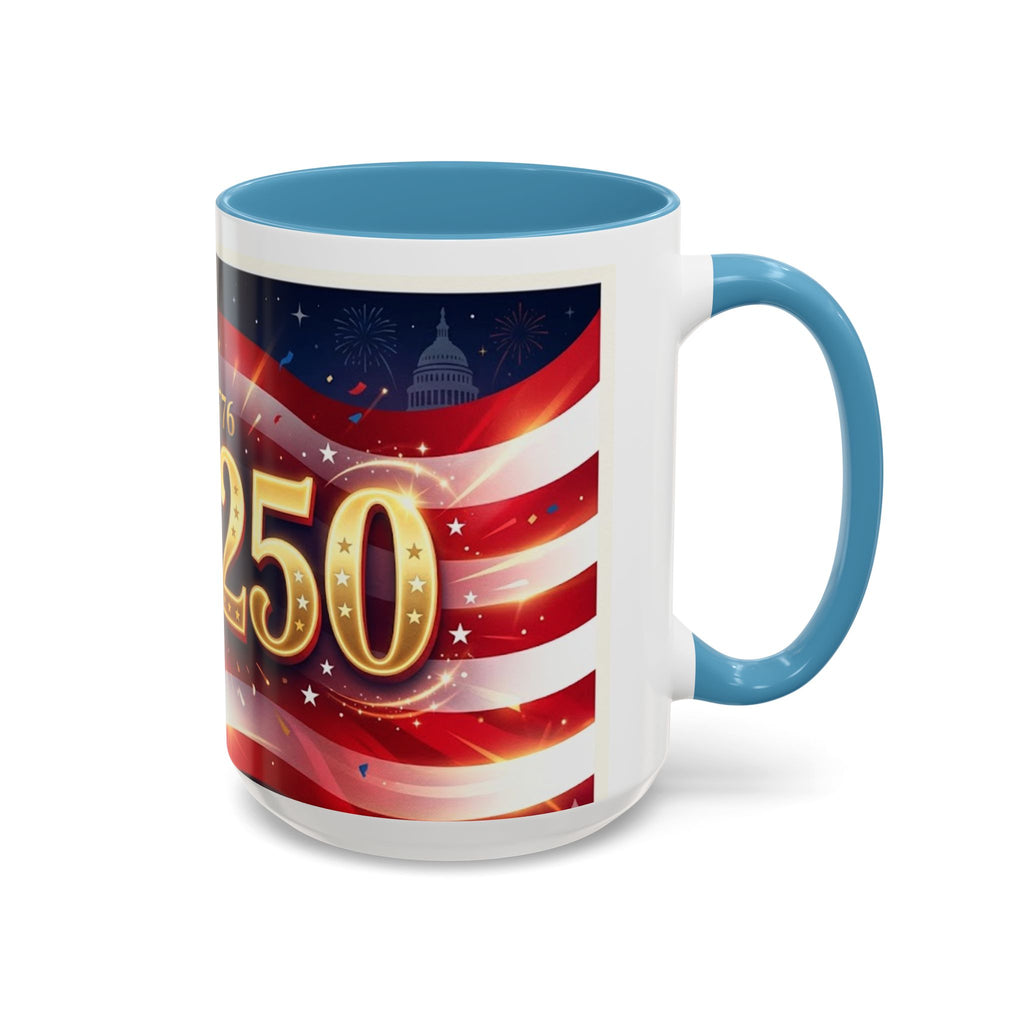 USA 250 Anniversary Coffee Mug | Flag Accent 11oz 15oz