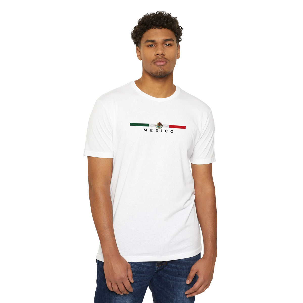 Mexico Flag Stripe T‑Shirt — Minimal Mexican Pride Tee