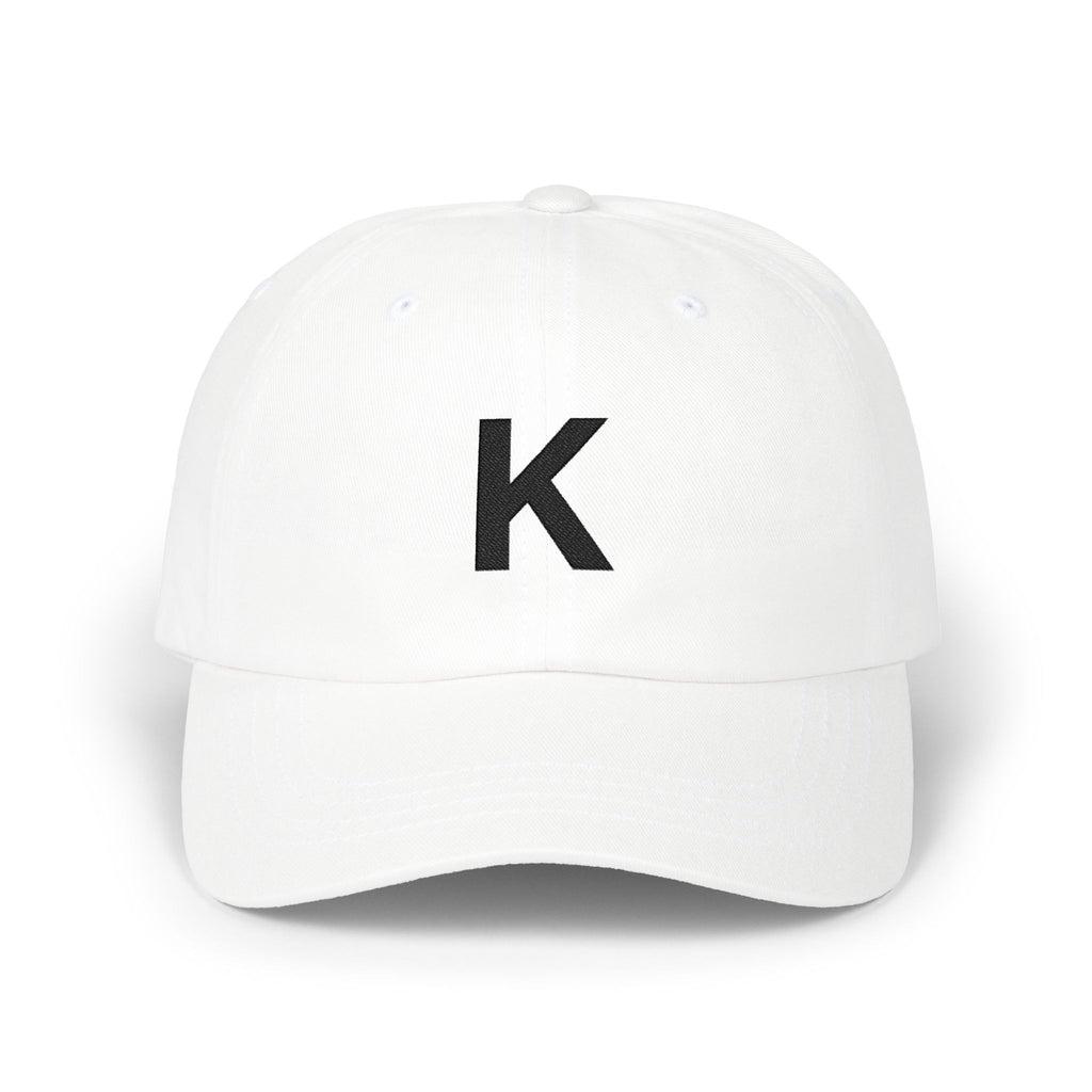 Black Letter K Embroidered Cap