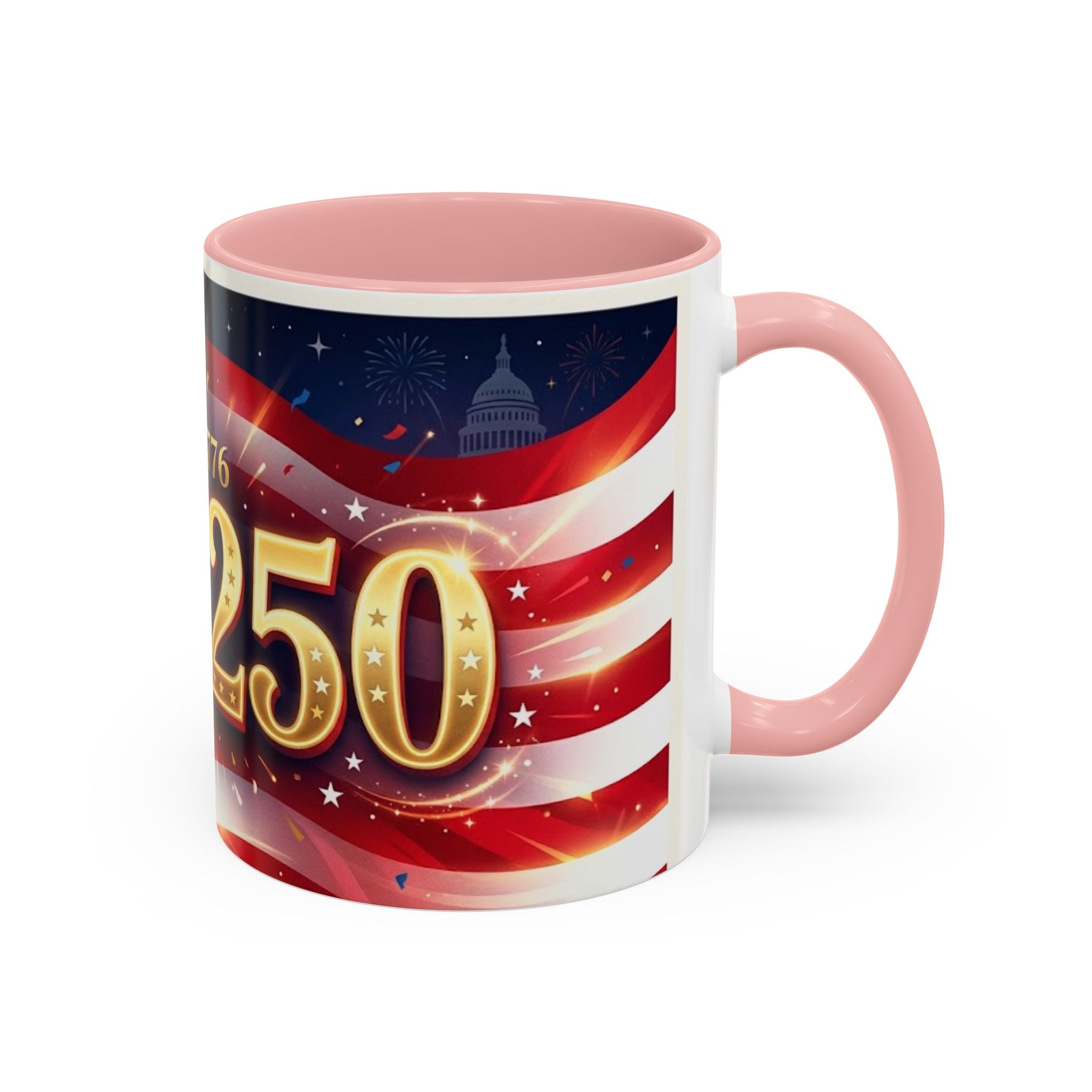 USA 250 Anniversary Coffee Mug | Flag Accent 11oz 15oz