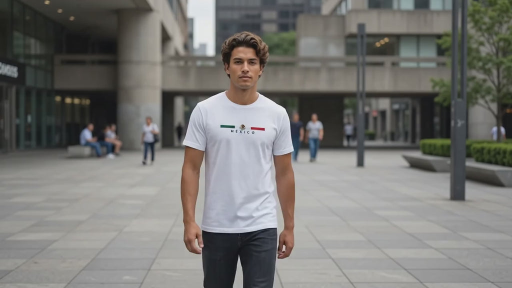 Mexico Flag Stripe T‑Shirt — Minimal Mexican Pride Tee