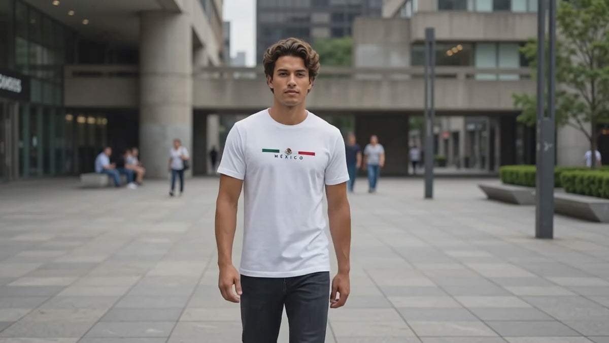 Mexico Flag Stripe T‑Shirt — Minimal Mexican Pride Tee