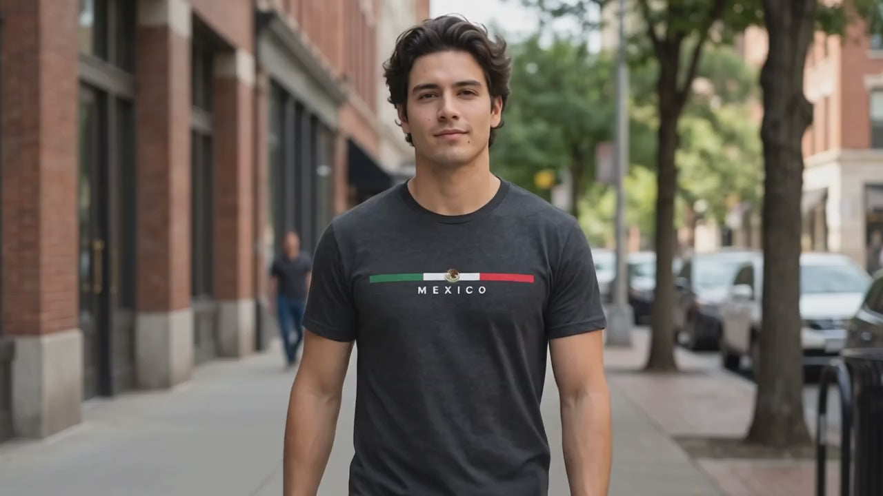Mexico Flag Stripe T-Shirt – Minimal Mexican Pride Tee